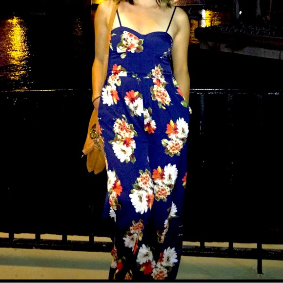 Floral Bustier Jumpsuit - Picture 1 of 2
